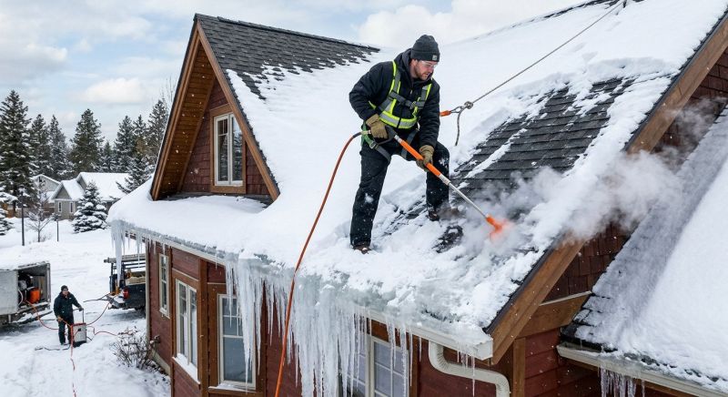 Roof Ice Dam Removal in Columbia, MO